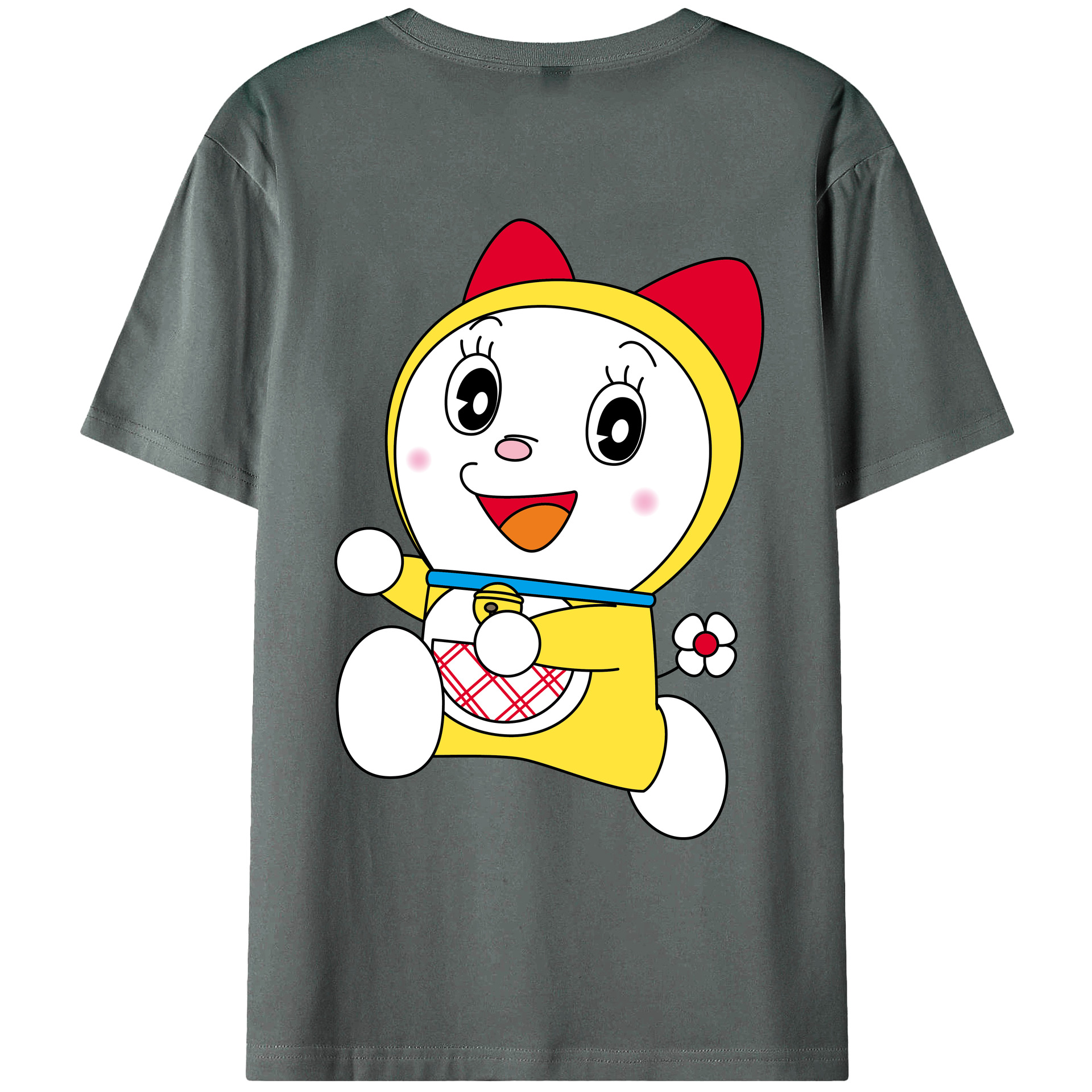 （画像用） ドラえもん ドラミ Doraemon Dorami 綿100％ メンズ半袖Tシャツ（バックプリント） 通気性